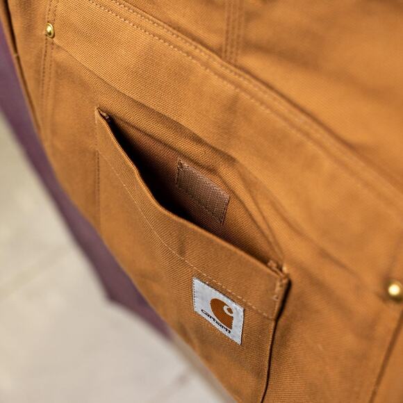 Tan upcycled carhartt crossbody bag - Picture 4 of 7